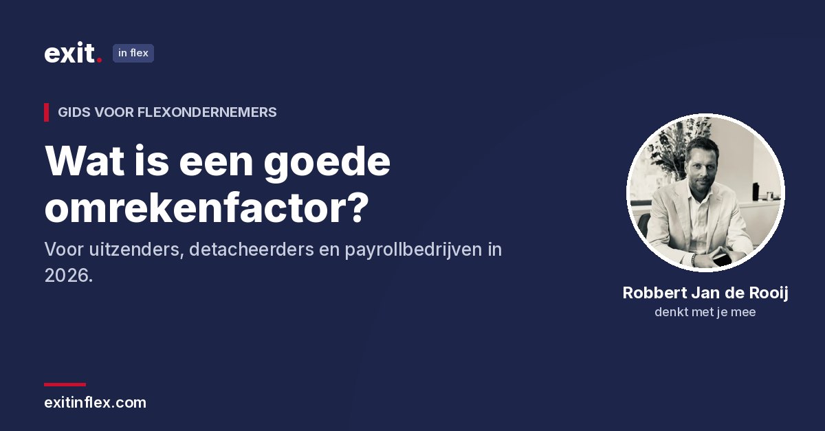 Wat is een goede omrekenfactor voor een uitzendbureau in 2026?