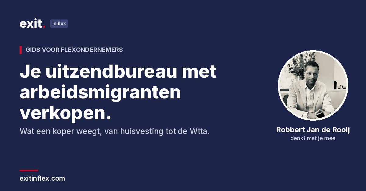 Je uitzendbureau met arbeidsmigranten verkopen